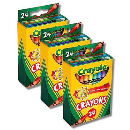 Classic Color Pack Crayons (24/Box) [Set of 3] - WoodArtSupply