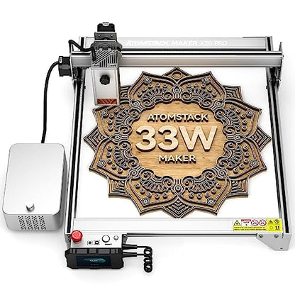 ATOMSTACK X30 PRO Laser Engraver Cutter - 160W Laser Engraving Machine for Wood and Metal, 33W Laser Output Power DIY CNC Laser Cutting and