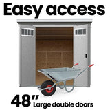 Handy Home Products Highland 8x6 Modern Wooden Storage Shed Handy Home Products