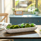 Hanobe Decorative Wood Dough Bowl: Wooden Centerpiece Table Decorations Natural Candle Holder Tray Decor Rustic Unfinished Hand Turned Trough Hanobe