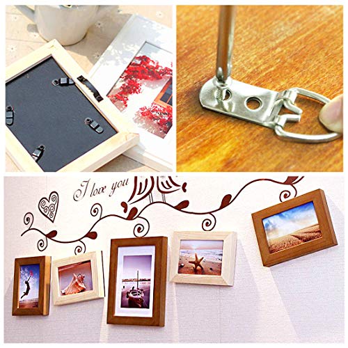 Swpeet 415Pcs Picture Hangers Kit with Screws, Heavy Duty Assorted Picture Hangers Assortment Kit for Picture Hanging Solutions with Transparent Box Swpeet