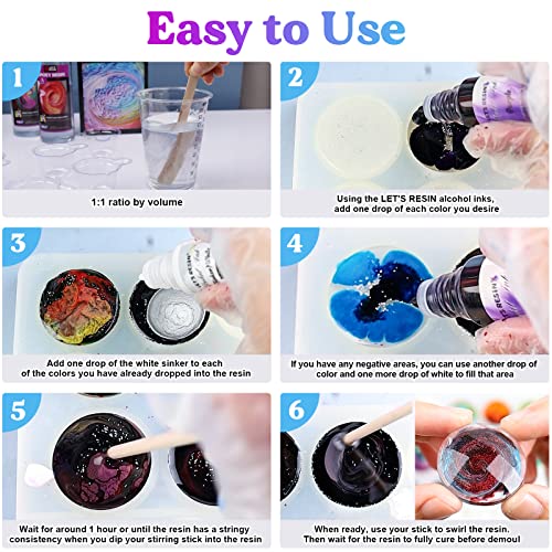 LET'S RESIN Epoxy Resin, 23oz Bubble Free Epoxy Resin, Crystal Clear Epoxy Resin for Jewelry,Art,Tumblers,Casting Resin with Resin Cup, Stir Stick LET'S RESIN