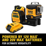 DEWALT 20V/12V MAX Laser Level Kit, 3 x 360, Green (DCLE34030G) DEWALT