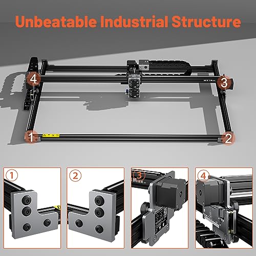 NEJE 3 Max V2 Laser Engraver, Upgrade Laser Engraving Cutting Machine with 31.1”x 18.5”(790x470mm) Large Working Area,11W E40 Laser CNC Cutter and NEJE
