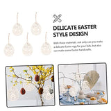 BESPORTBLE 5pcs Easter Ornaments Easter Wooden Egg Cutouts Easter Bunny Embellishments Unfinished Bunny Cutouts BESPORTBLE