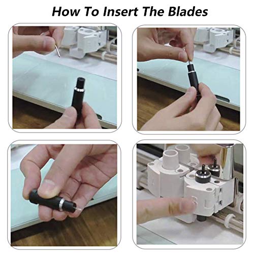 Elefama Deep Cut Blades for Ｃricut Explore Air 2 Air Maker Expression Vinyl Fabric 30PCS 60 Degree for Ｃricut Knife Cutting Blades Replacement Elefama