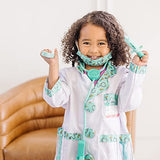 Melissa & Doug Doctor Role Play Dress-Up Set (7 pcs) - Pretend Play Costume And Kit With Stethoscope For Kids Melissa & Doug
