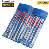 Diamond Coated Curved Needle Riffler File Set 10 Pieces Watch Jewelry Harmonica Glass Work Tools Assorted Mini Metal Jewelers Wood Carving Craft DRILAX