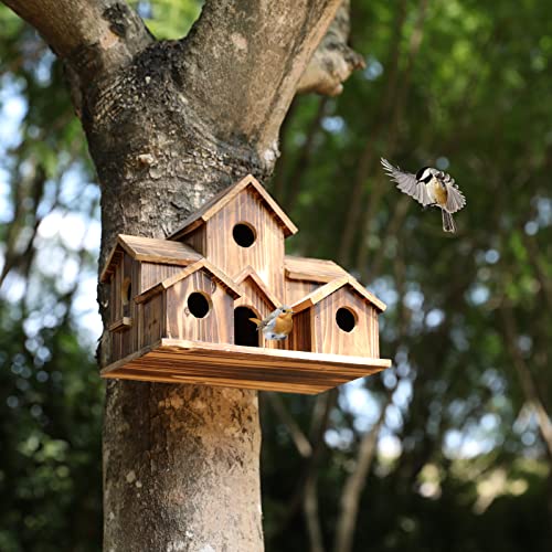 Bird House,Bird Houses for Outside Clearance,Bird House for Outside,Room for 6 Bird Families in Each,Large Bird House for Garden/Courtyard/Backyard - WoodArtSupply