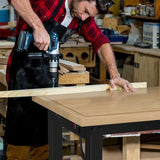 LARBANKE 48" Adjustable Workbench,Rubber Wood Workstation with Graduated Lines,Heights from 33.5” to 41.3”,2000 LBS Load Capacity Hardwood LARBANKE