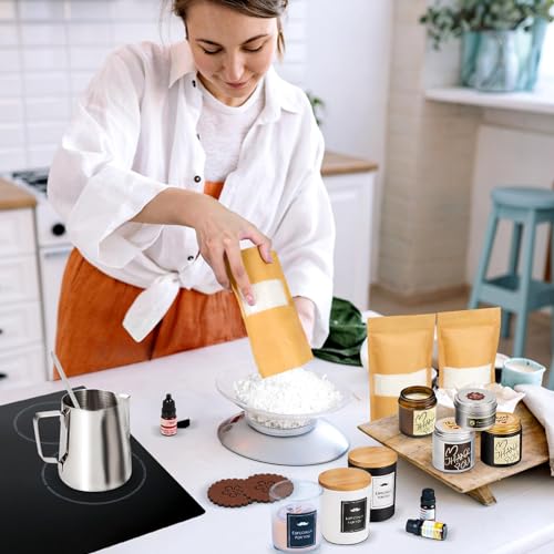 DOPXXBB Complete Candle Making Kit, DIY Candle Making Supplies for Adults, Include Soy Wax, Candle Cups & Tins Candle Wicks & Light Aroma Type DOPXXBB