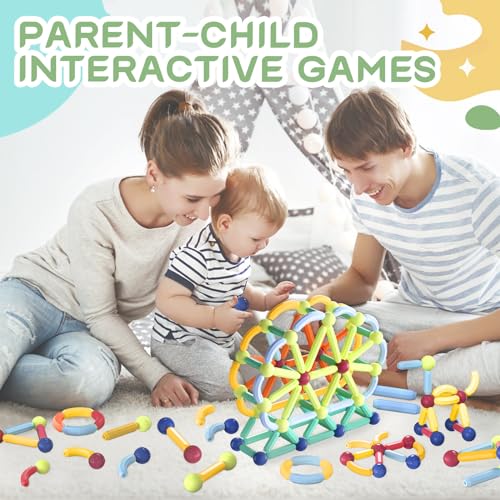 Boys Girls Toys Age 4-5,Little Boy Magnetic Blocks Sticks Tiles Construction Building, Learning Education Stem Preschool Toddler Kids Toys for 3+ BigShu
