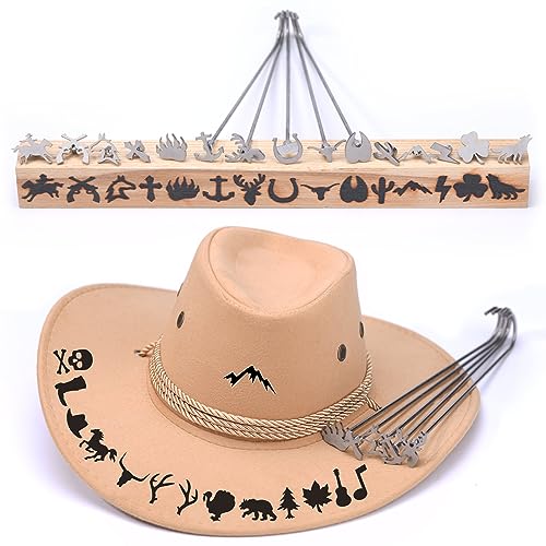 Custom PKPKAUT 100-Piece Mini Branding Iron Set for Hats, Wood, and Leather Crafting PKPKAUT