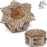 Wood Trick Flower Für Elise Wooden Music Box Kit - DIY Keepsake & Jewellery Box for All Ages Wood Trick