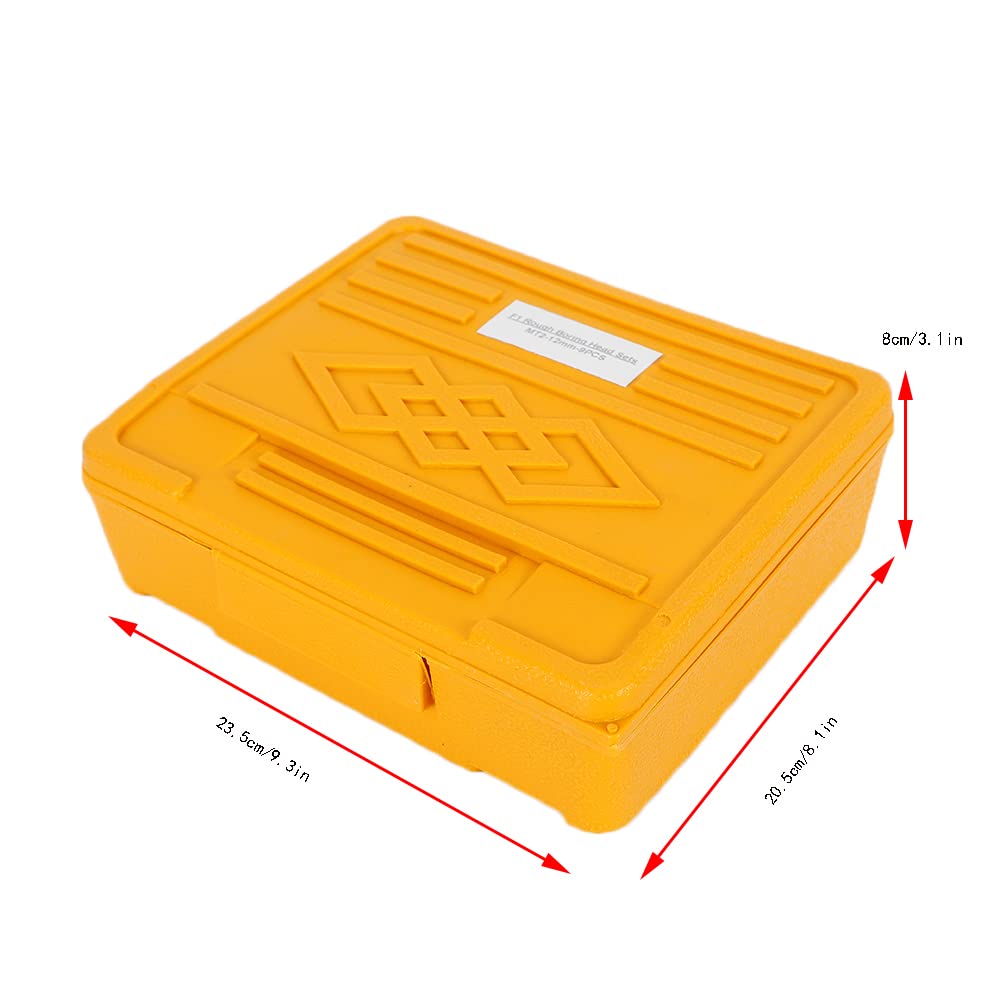 12pcs Precision Boring Head Shank Boring Bar Set F1-12 50mm Boring Head with 9pcs 12mm Boring Bars for CNC Millling Machine Lathe Tool Set HYYKJ-US