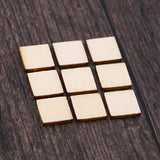 Amosfun 200 Pcs 10mm Wooden Coasters Wood- Burning Blanks Blank Tiles for Crafts Rounds Unfinished Plank Squares Craft- Square Wood Slices Blank Wood Amosfun