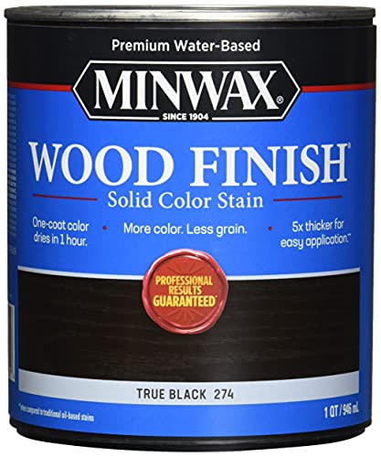 Minwax® Wood Finish® Water-Based Solid Color Stain, True Black, 1 Quart - WoodArtSupply