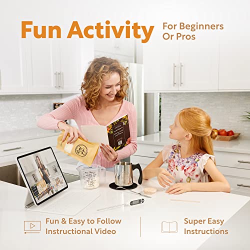 ASH & HARRY (US Based Company Premium Candle Making Kit - Complete DIY Starter Set - Pure Soy Wax, Designer 10 Tin & Glass Jars - 10 CPL Branded ASH & HARRY