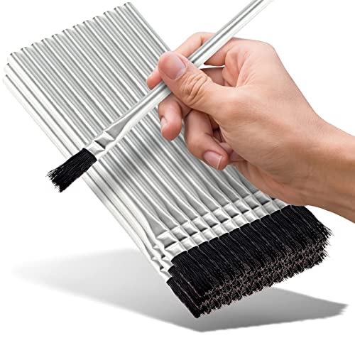 Acid Brushes - 36 Count 3/8 Inch Horsehair Acid Flux Brushes, Disposable Glue Brushes for Woodworking, Epoxy Brushes for Resin, Great for Crafting, - WoodArtSupply