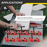 Acymner Wood Gluing Pipe Clamp Set | 1/2" Heavy Duty Woodworking Cast Iron Pipe Clamps Quick Release Pipe Wood Clamps (6 Pack, 1/2") Acymner