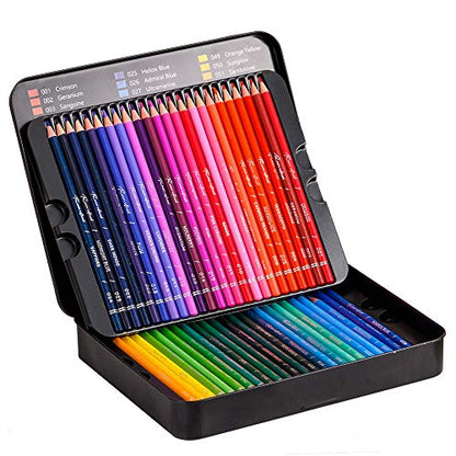 RAAM REFINED 72 Premium Colored Pencils for Adult Coloring,Artist Soft Series Lead Cores with Vibrant Colors,Drawing Pencils,Art Pencils,Professional