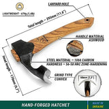 BeaverCraft Forged Adze Woodworking Bowl Adze with Wooden Handle Woodcarving Curved Adze - Wood Carving Axe Gutter Adze - Hand Wood Carving Tools BeaverCraft