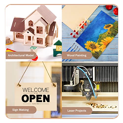 6 Pack Basswood Sheets 12 x 18 x 1/8 Inch-3 mm Unfinished Plywood for Craft Thin Wood Boards Sheets Rectangle Wood Panels for DIY School Projects, AWIZOM