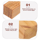 VILLCASE 5pcs Carved Wood Unfinished Wood Whittling Blocks Wood Square Block Wood Working Whittling Kit Floral Wooden Wood Carving Kits Decorating VILLCASE