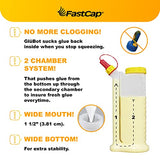 FastCap 16oz Glue Bottle, with 2-Chamber No-Drip System. Each Bottle Comes with 2 Replaceable Tips. FastCap