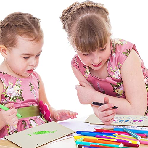 Kisangel 10Pcs Hanging Wooden Sign Blank Wood Plaque Blank Wood Sign Crafts Blank Wooden Writing DIY Sign Unfinished Wood Plaque Unfinished Wood Sign Kisangel