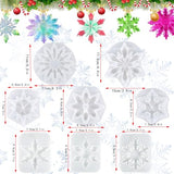 Christmas Resin Molds 8Pcs 3D Ice Crystal Snowflake Silicone Epoxy Resin Mold Soap Keychain Jewelry Casting Silicone Mold for Christmas Tree Home OMDBAGD
