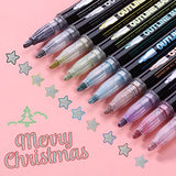 Mr. Pen- Double Line Outline Markers, 10 Colors, Shimmer Markers, Self-Outline Metallic Markers, Outline Pens, Craft Pens Mr. Pen