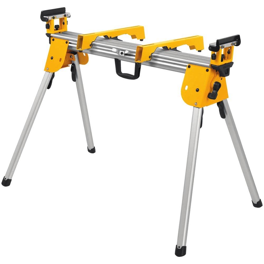 DEWALT Miter Saw Stand, Collapsible and Portable, 40” Beam, Extends up to 10 ft, Holds up to 500 lbs (DWX724),Silver - WoodArtSupply