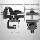 Bench Vise, 4-1/2" Table Vise For Workbench,2-in-1 Multi-Purpose Heavy Duty Bench Vice With Multifunctional Soft Jaws, 270° Swivel Base Home Vise for ZHRMJZG