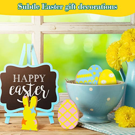 20 Pcs Easter Wooden Bunny Cutouts Unfinished Bunny Table Wooden Signs Peeps Bunny Egg Shaped Craft Tags Easter Blank Bunny Slice Wooden Signs for Gerrii
