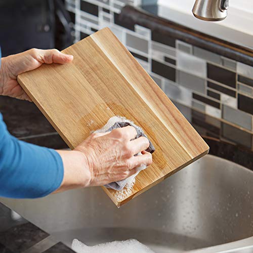 Glad Acacia Wood Cutting Board for Kitchen | Small Reversible Solid Butcher Block | Cooking Supplies for Chopping, Carving, and Serving, 11 x 7 - WoodArtSupply