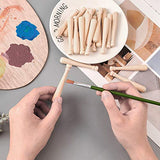 OLYCRAFT 60pcs Unfinished Mini Wooden Baseball Bats 3 Inch Half Drilled Natural Wood Baseball Bat Unpainted Baseball Bat Beads for Keychain OLYCRAFT