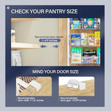 Goovilla Over The Door Pantry Organizer, 6-Tier Pantry Organization and Storage, Metal Hanging Spice Rack for Pantry Door, Kitchen, Laundry, Bathroom Goovilla