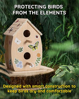 SainSmart Jr. Bird House Kit for Kids to Build and Paint - Art Craft Wooden Toys - Unfinished Wood Crafts with Stickers - Woodworking Crafts for SainSmart Jr.