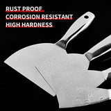 Putty Knife Set,4 PCS 2",3",4",6" One Piece Premium Polished All-Stainless Steel Scraper Tool for Drywall Finishing,Professional Grade Putty Blade SUMED