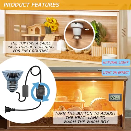 Wooden Chicken brooder Box Quail rutinChick brooder,Chicken Bedding for coop Chicken brooder Box Baby Chicken coop Heater Supplies Indoor Chicken Dddzerong