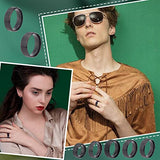 UNICRAFTALE 18Pcs Black Stainless Steel Plain Band Ring 9 Sizes Laser Inscription Blank Finger Ring Metal Hypoallergenic Wedding Classical Ring for UNICRAFTALE