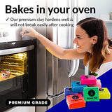 Oven Bake Polymer Clay Set 48 Colors Modeling Clay Sculpting and Starter Bake Clay Kit Baking and Colored Professional Molding Bulk Packs for Making HIPPIE CRAFTER
