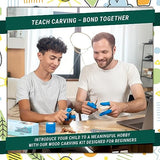 BeaverCraft Wood Carving Kit for Kids & Beginner DIY08 - Wood Whittling Kit for Kids Woodworking Starter Kit Hobby Kits for Boys Wood Crafts Projects BeaverCraft