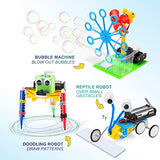 STEM Robotics Kit, 6 Set Electronic Science Projects Experiments for Kids Ages 8-12 6-8, STEM Toys for Boys Craft, DIY Engineering Build Robot BeAndge