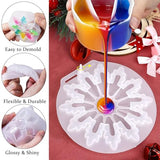 Christmas Resin Molds 8Pcs 3D Ice Crystal Snowflake Silicone Epoxy Resin Mold Soap Keychain Jewelry Casting Silicone Mold for Christmas Tree Home OMDBAGD