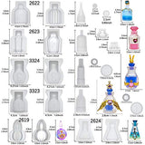 Small Bottle Container and Stopper UV Resin Epoxy Silicone Mold Jewelry Casting 6 Trays Set with Manual FUNSHOWCASE