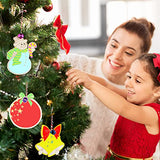 OurWarm 48pcs Wooden Christmas Ornaments Crafts for Kids, Unfinished Wood Slices Ornaments, DIY Crafts Christmas Ornaments Set for Christmas Tree OurWarm