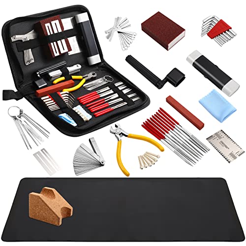 Guitar Repairing Maintenance Tool Kit with Guitar Neck Rest Cradle and Instrument Mat for Guitar Workstation, Acoustic Guitar Electric Guitar Ukulele Tallew
