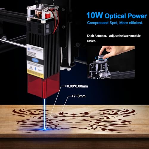 LAKIX 5W Laser Engraver, Laser Engraving Machine with 5000mW 0.08 * 0.08mm Fixed-Focus Compressed Spot Laser Module, APP Operation Laser Cutter for LAKIX